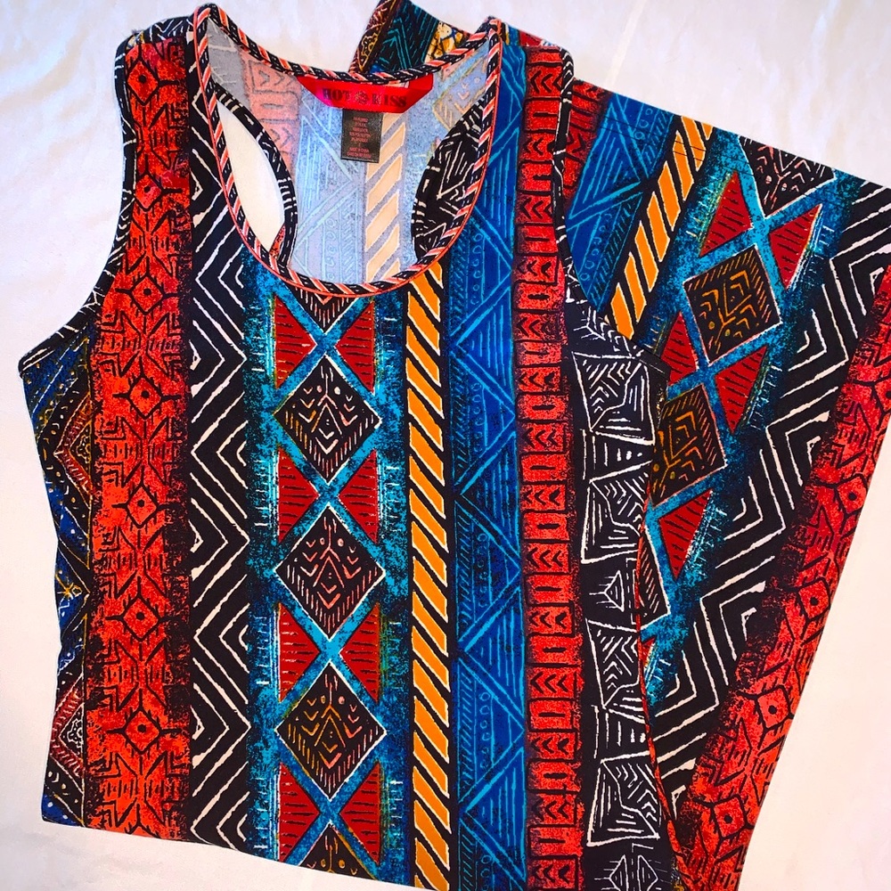 Hot Kiss Aztec Print Bodycon Dress